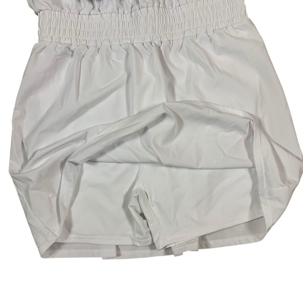 Abercrombie & Fitch White Sleeveless Smocked-Waist Dress - Picture 5 of 6